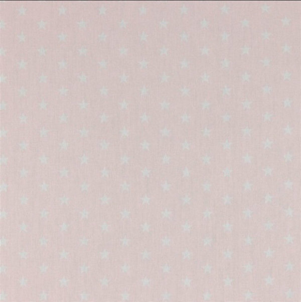 Stoff Baumwolle Popelin Sterne hellrosa rosa blass byPoppy