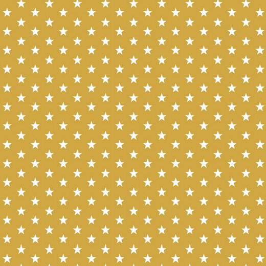 Stoff Baumwolle Webware Sterne gelb