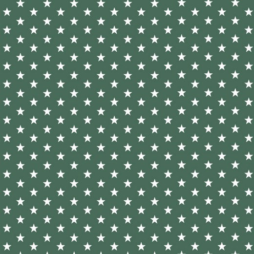 Stoff Baumwolle Webware Sterne dunkelgrün