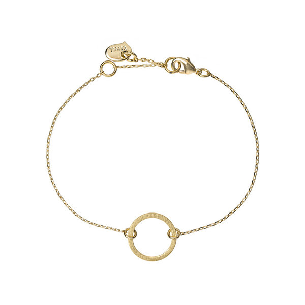 Small circle bracelet 02-Gold plated
