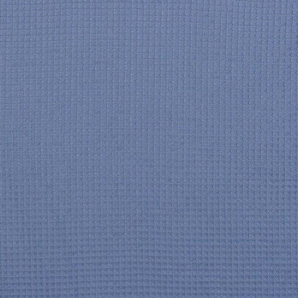 Stoff Baumwolle Waffel Waffelstrick blau Waffle -16