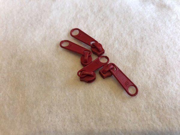 Reißverschluss Zipper rot
